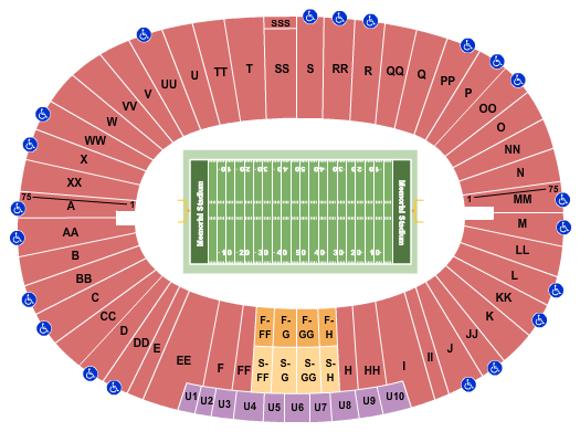 Databricks Field At California Memorial Stadium Big Game Seating Chart